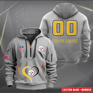 Pittsburgh Steelers New Personalized Quarter Zip Hoodie Limited Edition AMACOQZH000127