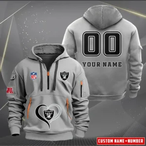 Las Vegas Raiders New Personalized Quarter Zip Hoodie Limited Edition AMACOQZH000129