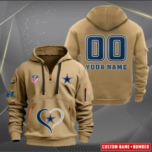 Dallas Cowboys New Personalized Quarter Zip Hoodie Limited Edition AMACOQZH000145