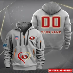 San Francisco 49ers New Personalized Quarter Zip Hoodie Limited Edition AMACOQZH000142