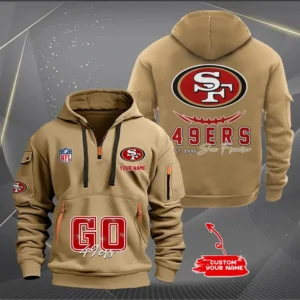 San Francisco 49ers New Personalized Quarter Zip Hoodie Limited Edition AMACOQZH000151