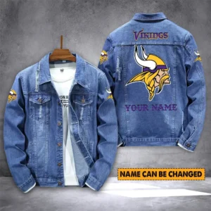 Minnesota Vikings Personalized New Denim Jacket S9DJ021