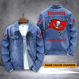 Tampa Bay Buccaneers Personalized New Denim Jacket S9DJ018