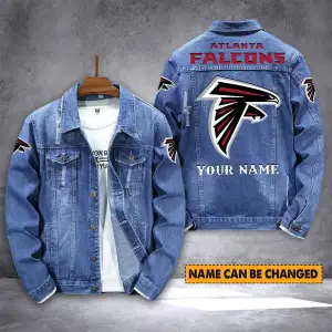 Atlanta Falcons Personalized New Denim Jacket S9DJ014