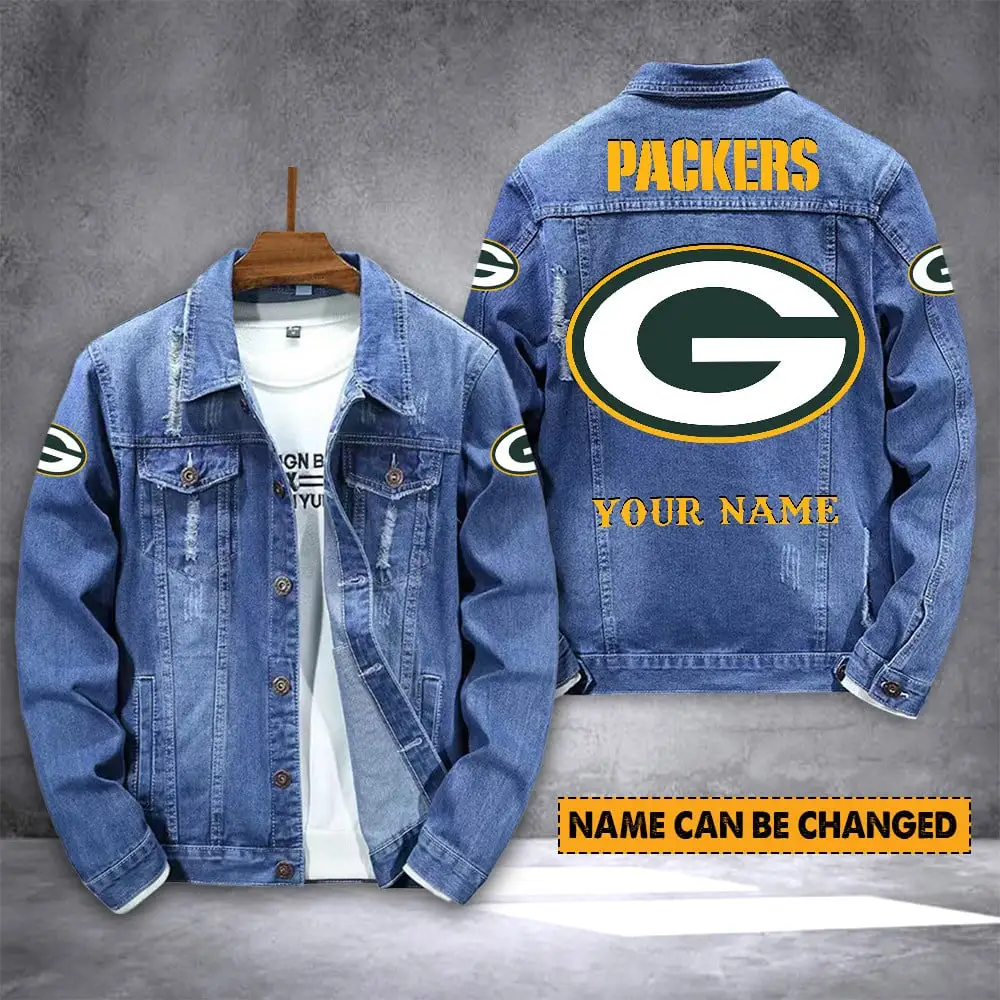 Green Bay Packers Personalized New Denim Jacket S9DJ012