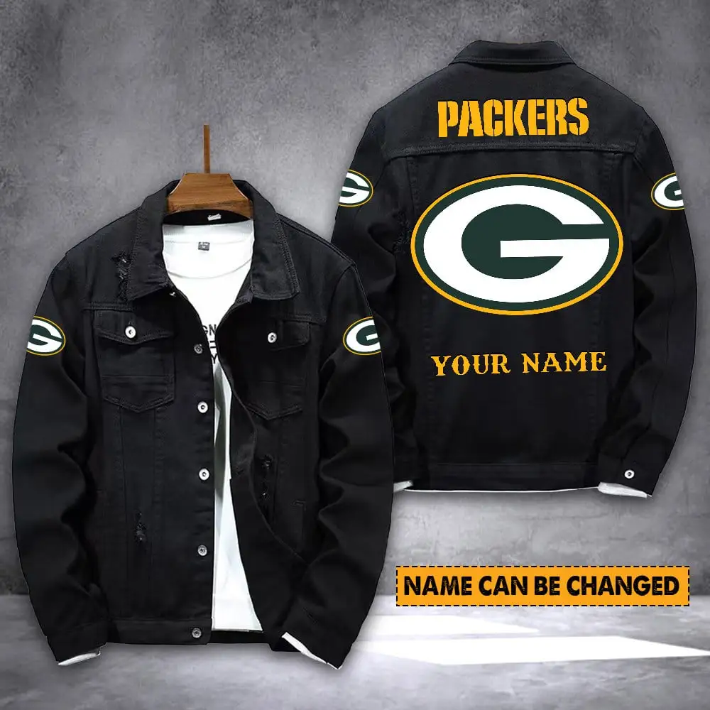 Green Bay Packers Personalized New Denim Jacket S9DJ012 - Image 2