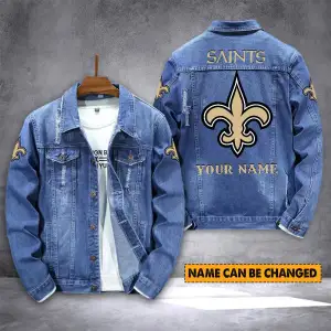 New Orleans Saints Personalized New Denim Jacket S9DJ006