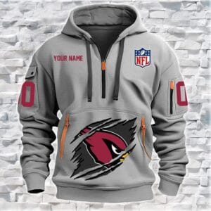 Arizona Cardinals New Personalized Quarter Zip Hoodie Limited Edition AMACOQZH000079