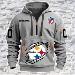 Pittsburgh Steelers New Personalized Quarter Zip Hoodie Limited Edition AMACOQZH000068