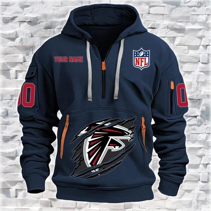 Atlanta Falcons New Personalized Quarter Zip Hoodie Limited Edition AMACOQZH000090 - Image 2
