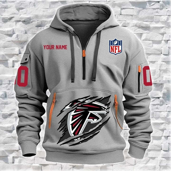 Atlanta Falcons New Personalized Quarter Zip Hoodie Limited Edition AMACOQZH000090