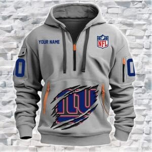 New York Giants New Personalized Quarter Zip Hoodie Limited Edition AMACOQZH000092