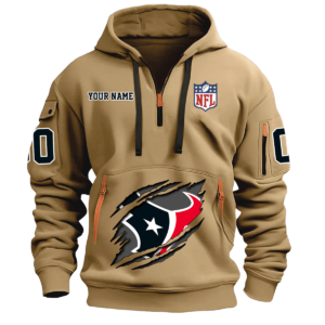 Houston Texans New Personalized Quarter Zip Hoodie Limited Edition AMACOQZH000078