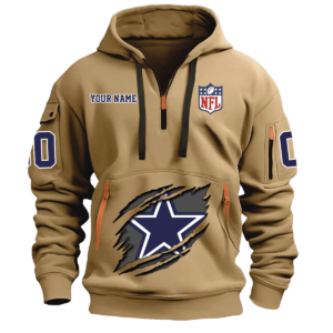Dallas Cowboys New Personalized Quarter Zip Hoodie Limited Edition AMACOQZH000083