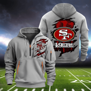 San Francisco 49ers New Personalized Quarter Zip Hoodie Limited Edition AMACOQZH000066