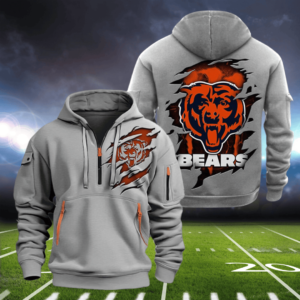 Chicago Bears New Personalized Quarter Zip Hoodie Limited Edition AMACOQZH000065
