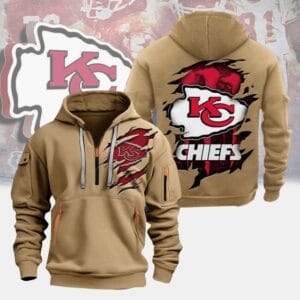 Kansas City Chiefs New Personalized Quarter Zip Hoodie Limited Edition AMACOQZH000064