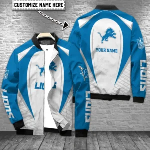 Detroit Lions Personalized Bomber Jacket AZCBJ076
