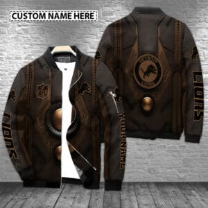 Detroit Lions Personalized Bomber Jacket AZCBJ097