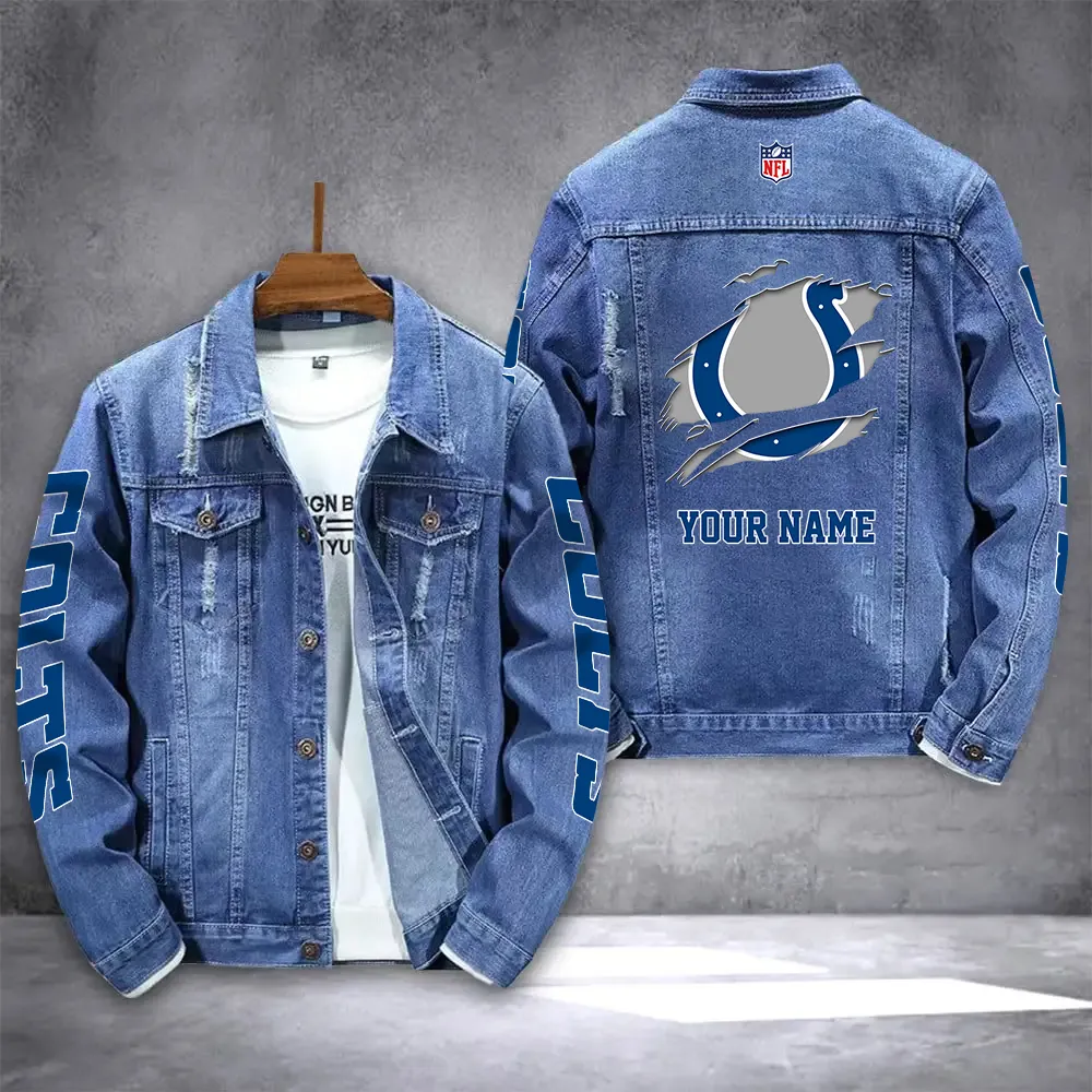 Indianapolis Colts Personalized New Denim Jacket DJ00002