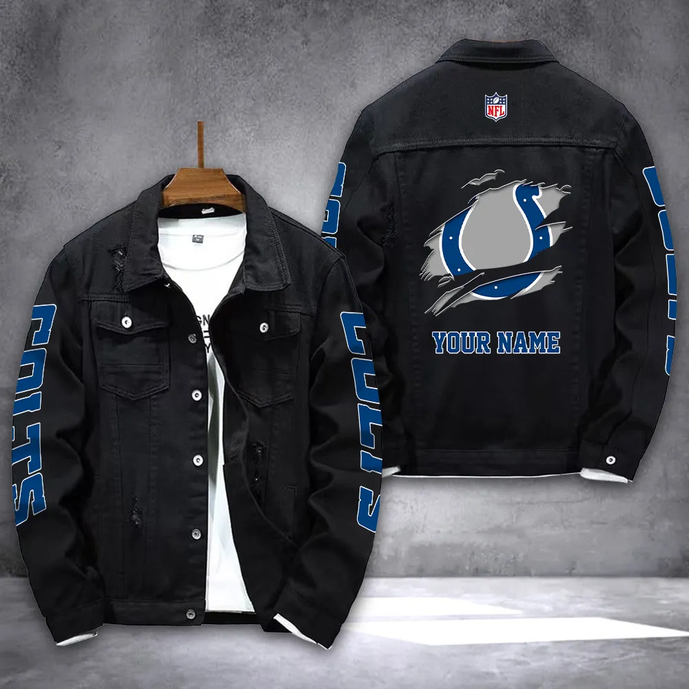 Indianapolis Colts Personalized New Denim Jacket DJ00002 - Image 2
