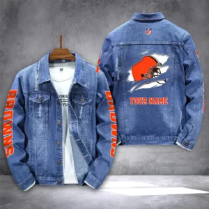 Cleveland Browns Personalized New Denim Jacket DJ00003