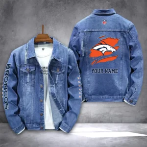 Denver Broncos Personalized New Denim Jacket DJ00006