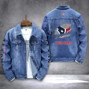 Houston Texans Personalized New Denim Jacket DJ00013