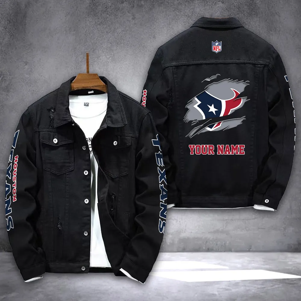 Houston Texans Personalized New Denim Jacket DJ00013 - Image 2