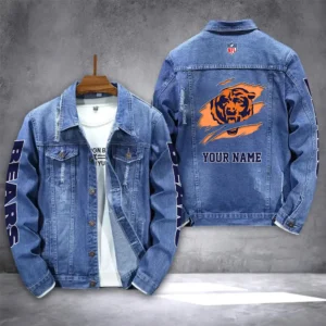 Chicago Bears Personalized New Denim Jacket DJ00018