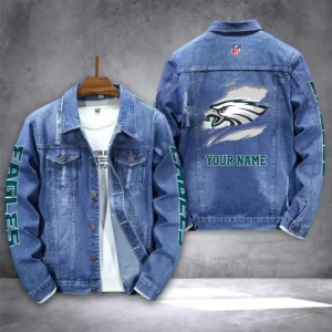 Philadelphia Eagles Personalized New Denim Jacket DJ00024