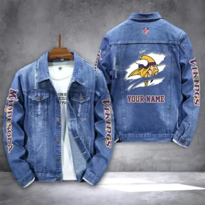 Minnesota Vikings Personalized New Denim Jacket DJ00027