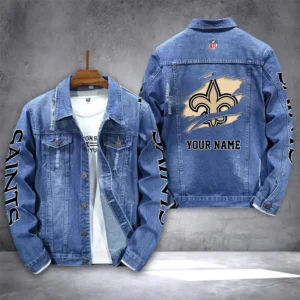 New Orleans Saints Personalized New Denim Jacket DJ00031