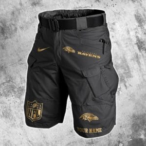 Baltimore Ravens Limited Edition Front Pockets Men Shorts - Belt Not Included AMCFPMS000035