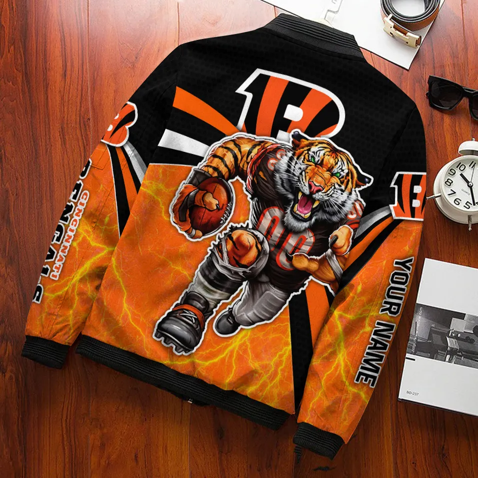 Cincinnati Bengals Personalized Bomber Jacket BG563 - Image 3