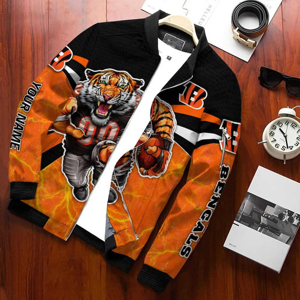 Cincinnati Bengals Personalized Bomber Jacket BG563 - Image 2