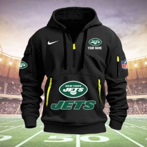New York Jets New Personalized Quarter Zip Hoodie Limited Edition AMACOQZH000017