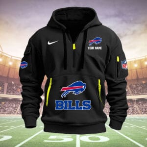 Buffalo Bills New Personalized Quarter Zip Hoodie Limited Edition AMACOQZH000024