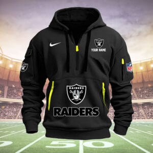 Las Vegas Raiders New Personalized Quarter Zip Hoodie Limited Edition AMACOQZH000021