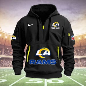 Los Angeles Rams New Personalized Quarter Zip Hoodie Limited Edition AMACOQZH000023