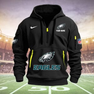 Philadelphia Eagles New Personalized Quarter Zip Hoodie Limited Edition AMACOQZH000004