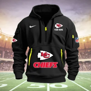 Kansas City Chiefs New Personalized Quarter Zip Hoodie Limited Edition AMACOQZH000003