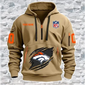 Denver Broncos New Personalized Quarter Zip Hoodie Limited Edition AMACO003