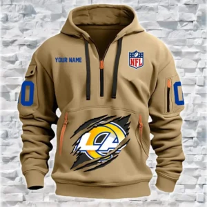 Los Angeles Rams New Personalized Quarter Zip Hoodie Limited Edition AMACO15