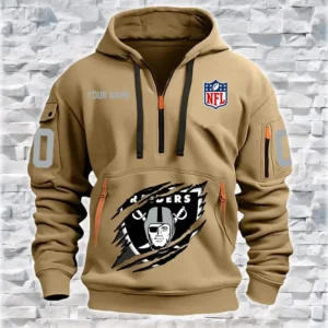 Las Vegas Raiders New Personalized Quarter Zip Hoodie Limited Edition AMACO28