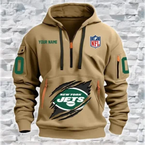 New York Jets New Personalized Quarter Zip Hoodie Limited Edition AMACO25