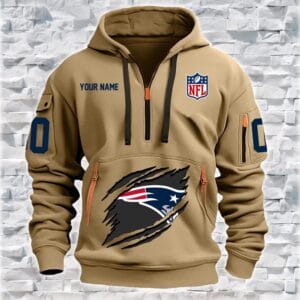 New England Patriots New Personalized Quarter Zip Hoodie Limited Edition AMACO29