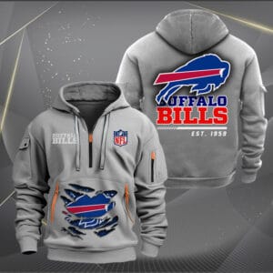Buffalo Bills New Personalized Quarter Zip Hoodie Limited Edition AMACOQZH000098