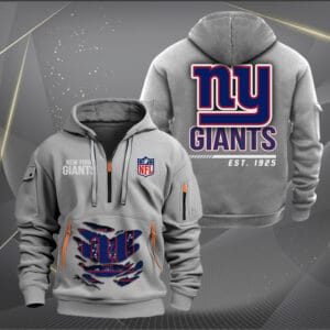 New York Giants New Personalized Quarter Zip Hoodie Limited Edition AMACOQZH000118