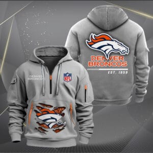 Denver Broncos New Personalized Quarter Zip Hoodie Limited Edition AMACOQZH000104